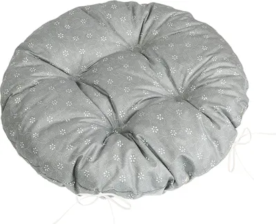 Obrázek produktu pro Sedák Adéla prošívaný kulatý - průměr 40 cm - Šedá,Bílá