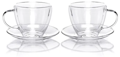 Imagen del producto de Dos vasos de vidrio, marca Sada Šálků, capacidad de 380 ml