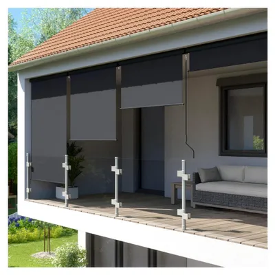 Produktbild von Senkrechtmarkise für Balkon - Sonnenschutz und Sichtschutz in verschiedenen Größen und Farben