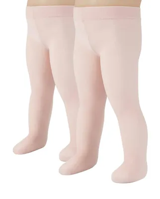 Imagen del producto de CALZITALY: 2 pares de medias para bebé de microfibra | Blancas, rosas | 3-24 meses | 40
