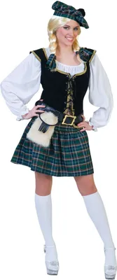 Produktbild von Highland Kostüm Schottin grün kariert für Damen