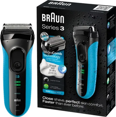 Immagine prodotto di Braun Series 3 3040 Wet & Dry - Rasoio - nero/blu