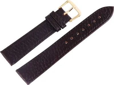 Produktbild von Basic Echtleder Armband in dunkelbraun, Kroko, flach, 18 mm