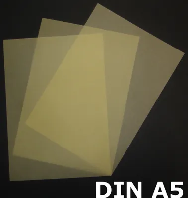 Produktbild von 25 Blatt DIN A5 Transparentpapier Zanders Spectral 100g/m² Farbe creme transparent exzellente Durchsicht, sehr gute Qualität, mögliche Verwendung: Einladungen, Visitenkarten, Einlegeblätter für Alben, Fotoalben, Gutscheine, Fensterbilder, Bastelarbeiten und vieles mehr