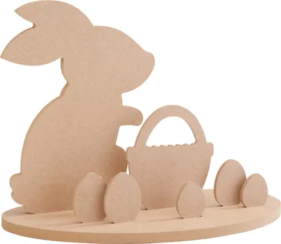 Produktbild von Holz-Steckmotiv "Hase im Osternest", 8-tlg.