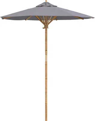 Obrázek produktu pro vidaXL Zahradní slunečník, tmavě šedý, Ø 180 x 230 cm, bambus