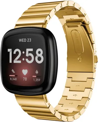 Produktbild von Strap-it Fitbit Versa 3 Armband Metall (Gold)