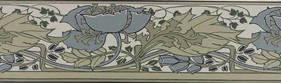 Obrázek produktu pro Duro tapeta bordura vintage květiny v secesním stylu zelená - 661092 - 17,7 cm x 10,05 m