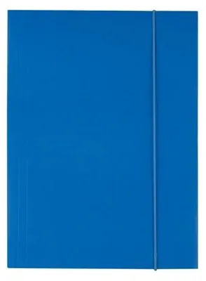 Produktbild von A4-Kartonmappe mit Gummiband, blau, 300 g, D.RECT