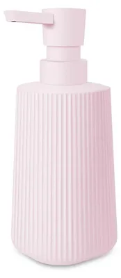 Image de Distributeur de savon en verre, 250 ml, rose, pour salle de bain et cuisine