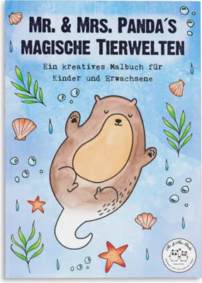 Produktbild von Mr. & Mrs. Panda Malbuch Mr. & Mrs. Panda´s Magische Tierwelten - Weiß - Geschenk, Basteln, Zeichnen, Bilder Zum Ausmalen, Malvorlagen, Erwachsene, Ausmalbilder
