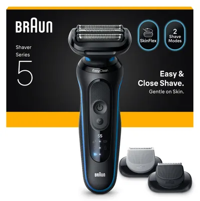 Produktbild von Braun Series 5 52-B1650S, Folienschaber, Blau, Tasten, Akku, Integrierte Batterie, 50 min