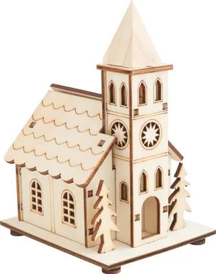 Produktbild von VBS Holzbausatz "Kirche" inkl. LED