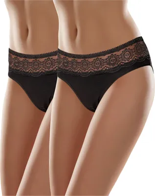 Produktbild von Merry Style Damen Slip MSGAB21 (Schwarz (2Pack), 36 (Herstellergröße: S))