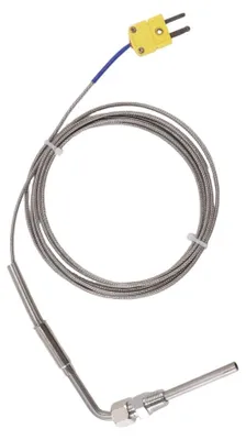 K-Typ Thermoelement, offene Biegung, 2m Leitung, 0-1250°C, Auspuffsonde