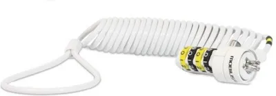 Obrázek produktu pro Mobilis 001234, 1,8 m, Kombinační zámek, Ocel, Bílá