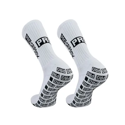 Obrázek produktu pro Sportovní ponožky PRO GRIPSOX, vysoce elastické fotbalové ponožky, protiskluzové, unisex, velikost 39-46, vhodné na fotbal, běh a další sporty, bílé