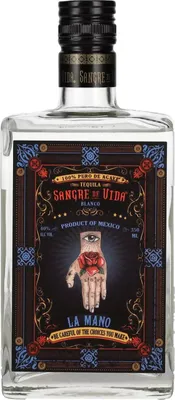 Image de Sangre de Vida Loteria LA MANO Blanco Tequila 100% de Agave 40% Vol. 0,35l
