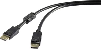 Produktbild von Renkforce DisplayPort Anschlusskabel DisplayPort Stecker, DisplayPort Stecker 7.50 m Schwarz UHD 4K @ 60 Hz vergoldete