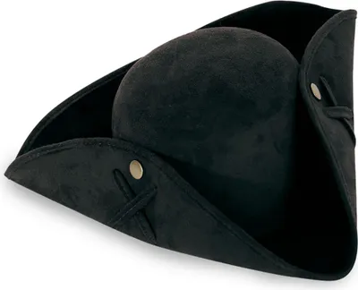 Produktbild von narrenwelt narrenwelt narrenwelt Piraten Hut Kapitän Piratenhut Dreispitz schwarz Mittelalterhut ca. 58 cm