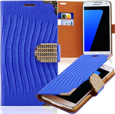 Produktbild von Bookstyle Schlangenleder Samsung Galaxy S3 Blau