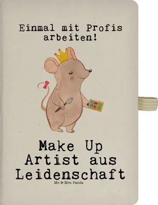 Produktbild von Mr. & Mrs. Panda Tagebuch Make Up Artist Leidenschaft - Transparent - Geschenk, Kladde, Ausbildung, Journal, Visagist, Kosmetikstudio, Kosmetiker, notizbuch, Spruch