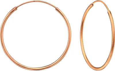 Produktbild von Creolen Ohrringe 925 Sterling Silber rosévergoldet 8-30mm Größe - 30 mm