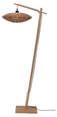 Obrázok produktu pre GOOD&MOJO - Stojacia lampa Tanami - Bambusová biela/ratan - 63x40x150cm do obývačky, spálne