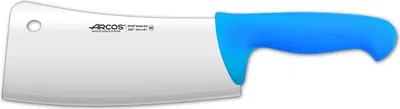 Immagine prodotto di Macheta Arcos color - Prof 296723 in acciaio inox Nitrum e polipropilene ergonomico blu mango con piatto da 20 cm, spessore 4 mm in custodia.