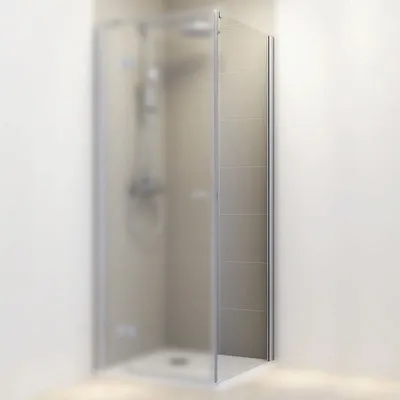 Produktbild von Seitenwand für Drehtür Schulte MasterClass 80 cm Anschlag rechts Klarglas Profilfarbe chrom