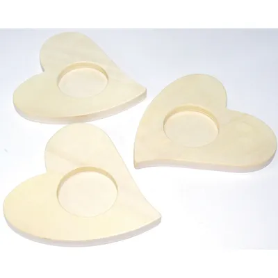 Zdjęcie produktu dla Zestaw 3 świeczników na tealight w kształcie serca Sunnysue