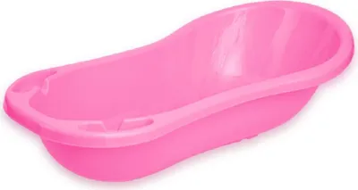 Produktbild von Lorelli Baby Badewanne 100 cm mit Ablagefächern, anatomische Form, Kunststoff in pink