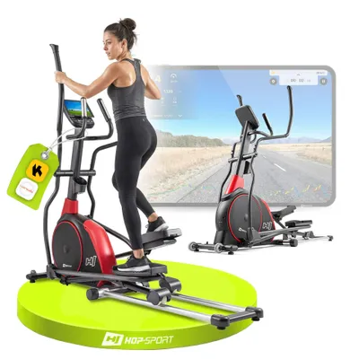 Produktbild von Hop-Sport Crosstrainer HS-095CF Ellipsentrainer mit 32 Widerstandsstufen, LCD-Display Tablet-Halterung, Crosswalker bis 135 kg, Ganzkörpertraining