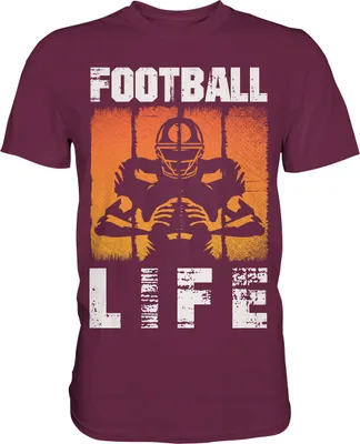 Produktbild von American Football T-Shirt – Burgundy / M