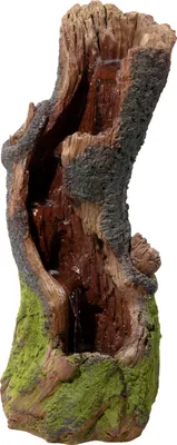 Immagine prodotto di dobar grande fontana da giardino di design con pompa, cascata XL in stile tronco d'albero in poliresina, 33 x 28 x 78 cm, marrone