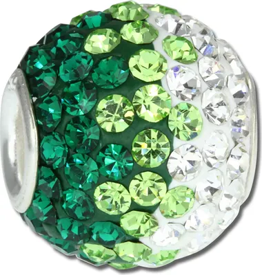 Produktbild von SilberDream grün weiß ICE Zirkonia Schmuck 925 Silber Bead GSB009
