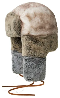 Kangol Pilotenmütze aus weichem Faux Fur in beige