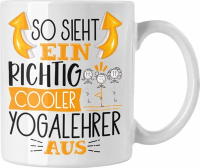 Produktbild von Trendation - So Sieht Ein Richtig Cooler Yogalehrer Aus Geschenk Tasse Lustiger Spruch Geschenkidee (Weiß)