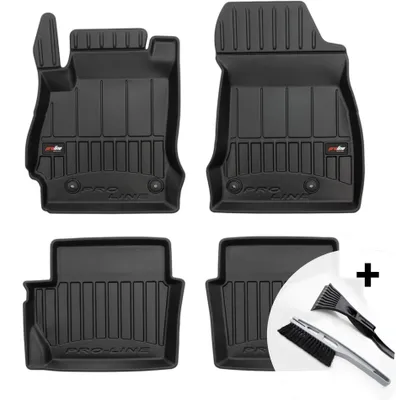 Productafbeelding van moto-MOLTICO 3D rubberen vloermatten voor auto, set van 4 stuks, all-weather rubberen voetmatten, antislip en waterdichte autotapijten - geschikt voor Mazda 2 II (2007-2014)