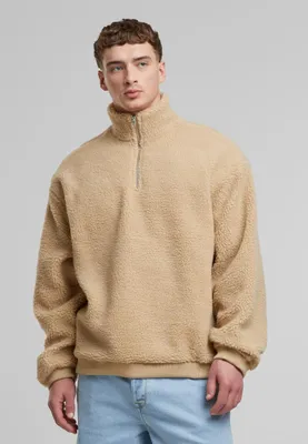Produktbild von Urban Classics Sweatshirt mit Reißverschluss für Männer Monoise beige 4XL