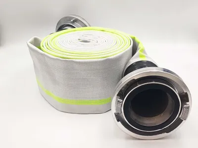 Produktbild von 4 Zoll | A-102 - 10 Meter Industrieschlauch | Feuerwehrschlauch | Bauschlauch | Flachschlauch | Schlauch mit Storz-Kupplung