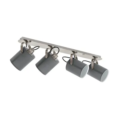 Image de EGLO 98142 Spot "VILLABATE" textile, gris, ampoules excl