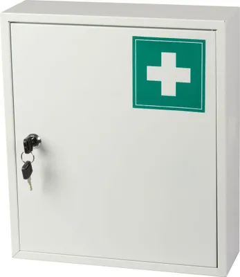 Produktbild von Erste-Hilfe-Kasten MEDIC, 31x10x36 cm, Wandmontage, Metall