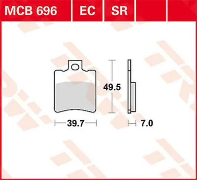 Immagine prodotto di TRW Set di pastiglie freno MCB696 Habana 50 HP NRG50 SAL ZZ125 660 Velvet 125 M1 F10 Jet Line ZJM39/D
