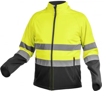 Produktbild von Högert Softshell Warnschutzjacke "Exter" Klasse 2 Gelb L