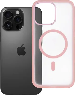 Immagine prodotto di Custodia adatta per iPhone 16 PRO MAX Flexline Mag Cover compatibile con MagSafe, rosa