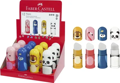 Zdjęcie produktu dla Faber-Castell 583513, Temperówka ręczna, Różne kolory, Oburęczny, Wykręcany, Blister, 1 szt.