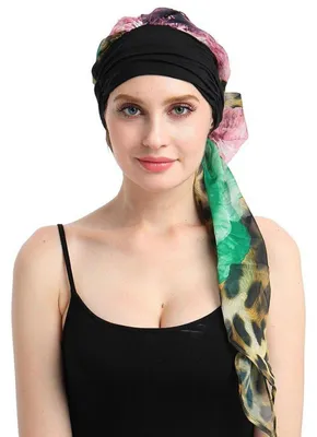 Immagine prodotto di Fascia per capelli a turbante, motivo floreale e leopardo, per donna