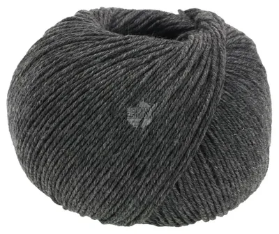 Produktbild von Lana Grossa MERINO SUPERIORE 50 g pure extrafeine Wolle 180 m Farbe 006 - Dunkelgrau