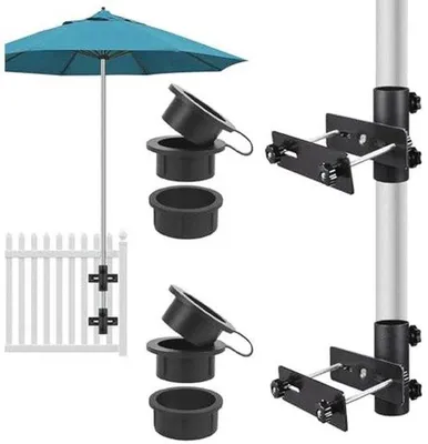 Produktbild von Famanu Paraplu-Halter verstellbar - Metall für Terrassen- und Balkonbrüstungen